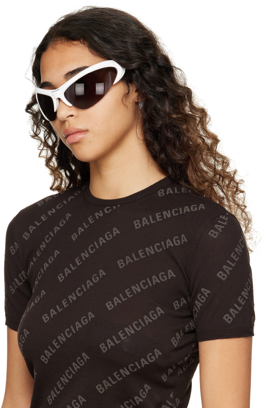 Balenciaga White Wire Cat Sunglasses Balenciaga