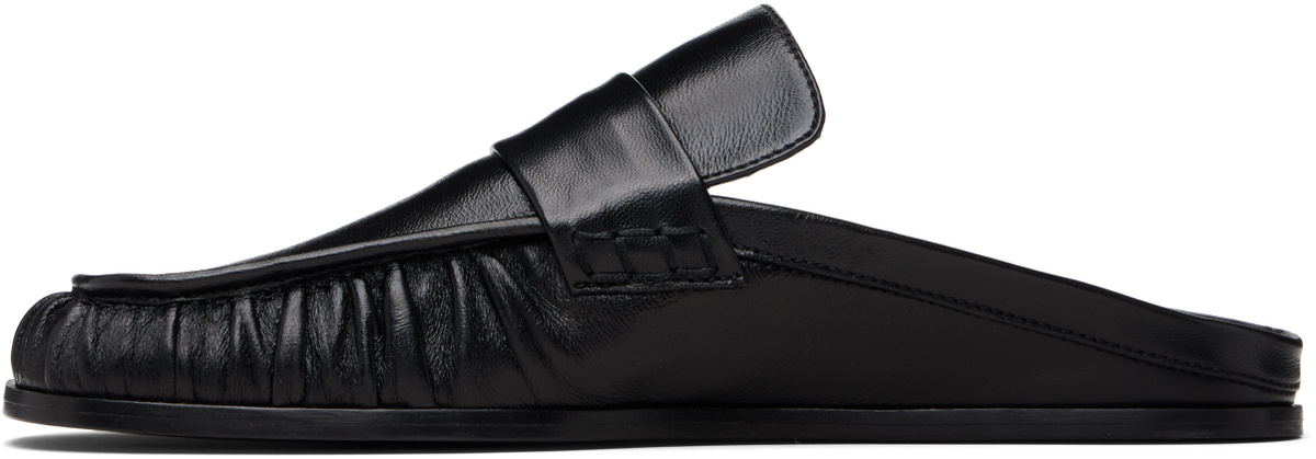 Jil Sander Black Moc Toe Loafers