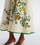 Alémais Phyllis floral linen maxi dress