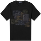 Comme des Garçons Homme Men's Mulit Patch Zip Pocket T-Shirt in Black/Mix