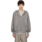 Rick Owens Gray Tower Windbreaker Hoodie