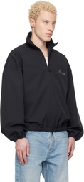 Fear of God ESSENTIALS Black Signature Full Zip Track Jacket