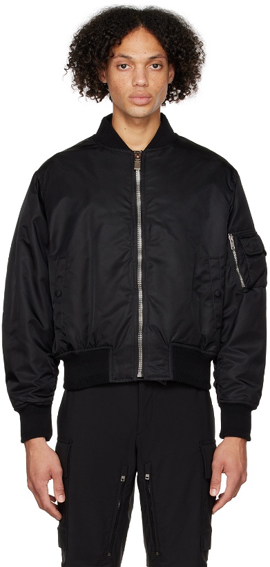 Photo: Givenchy Black Embroidered Bomber