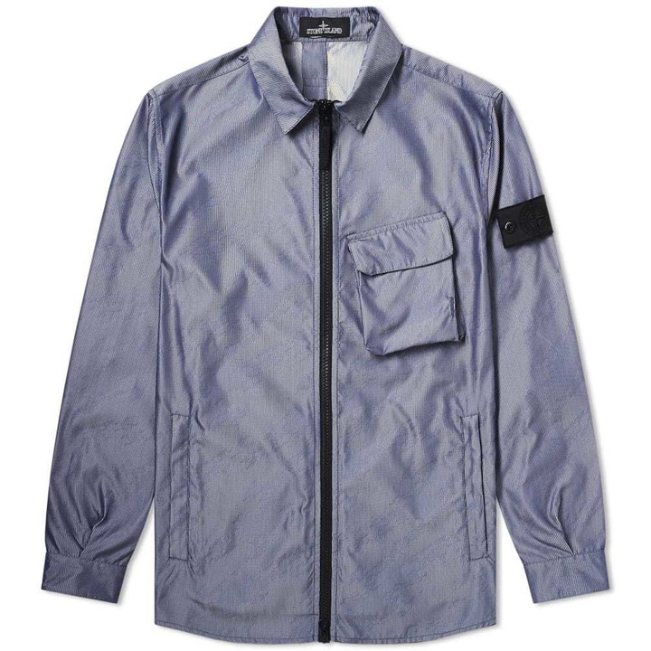 Photo: Stone Island Shadow Project Lenticular Jacquard Zip Shirt Jacket