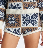 Magda Butrym Jacquard wool and cashmere shorts