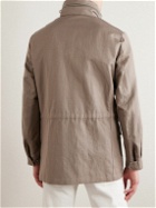 Loro Piana - Traveler Rain System® Cotton and Linen-Blend Field Jacket - Brown