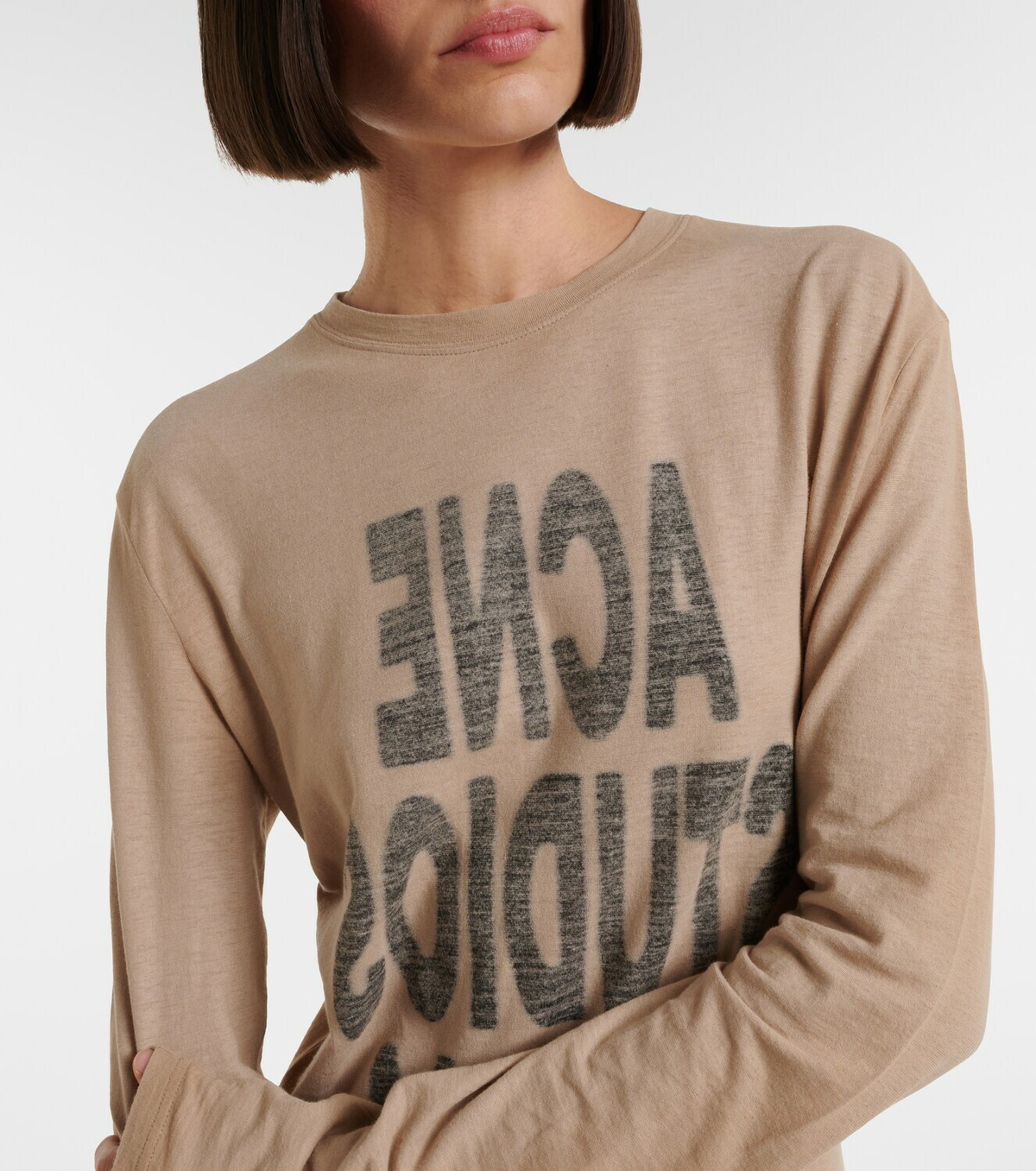 Acne Studios Logo cotton jersey minidress
