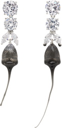 Ottolinger Silver & Black Diamond Tear Dip Earrings