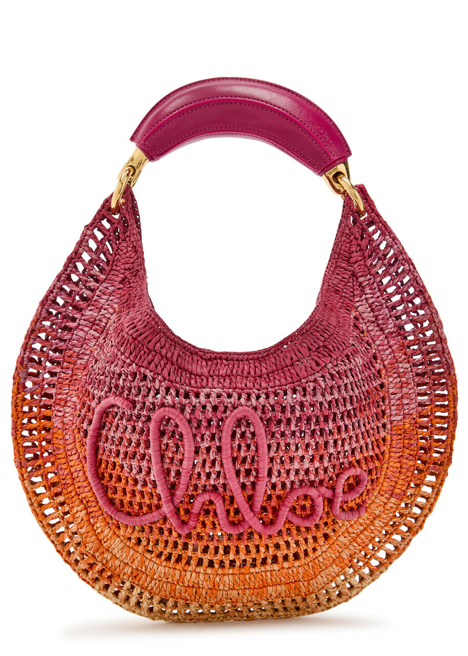 Chloe Summer Banana Logo Raffia Shoulder bag - Green - One Size Chloe