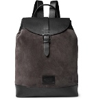 Anderson's - Suede and Full-Grain Leather Backpack - Men - Dark gray