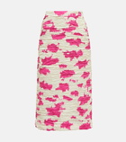 Dries Van Noten - Printed pleated pencil skirt