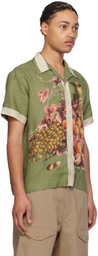 S.S.Daley Khaki & Beige Printed Shirt