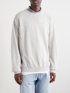 Maison Margiela - Double Layered Cotton-Fleece Sweatshirt - Gray