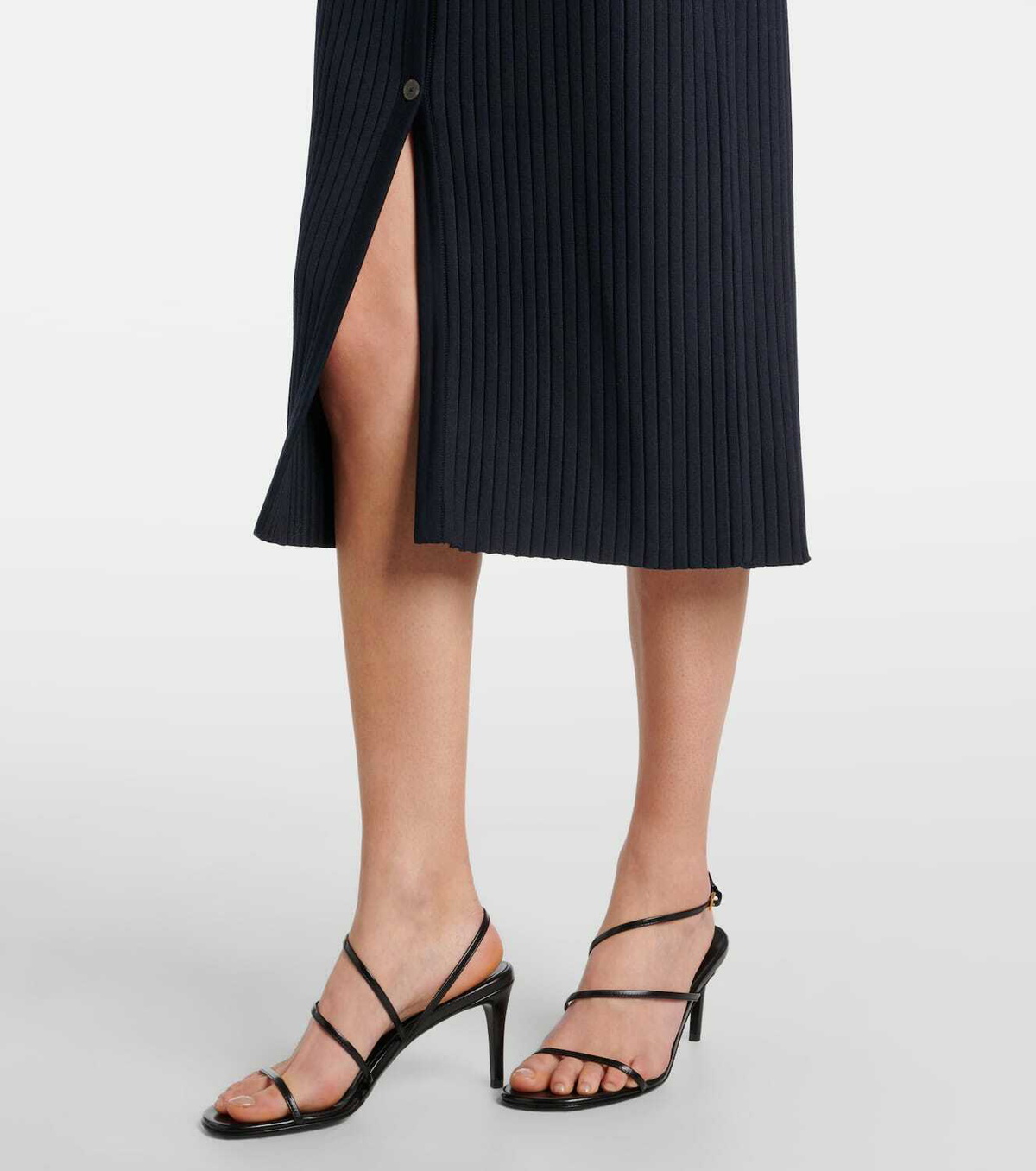 Vince Ribbed-knit midi dress