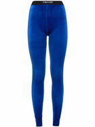 TOM FORD - Stretch Velvet Logo Leggings