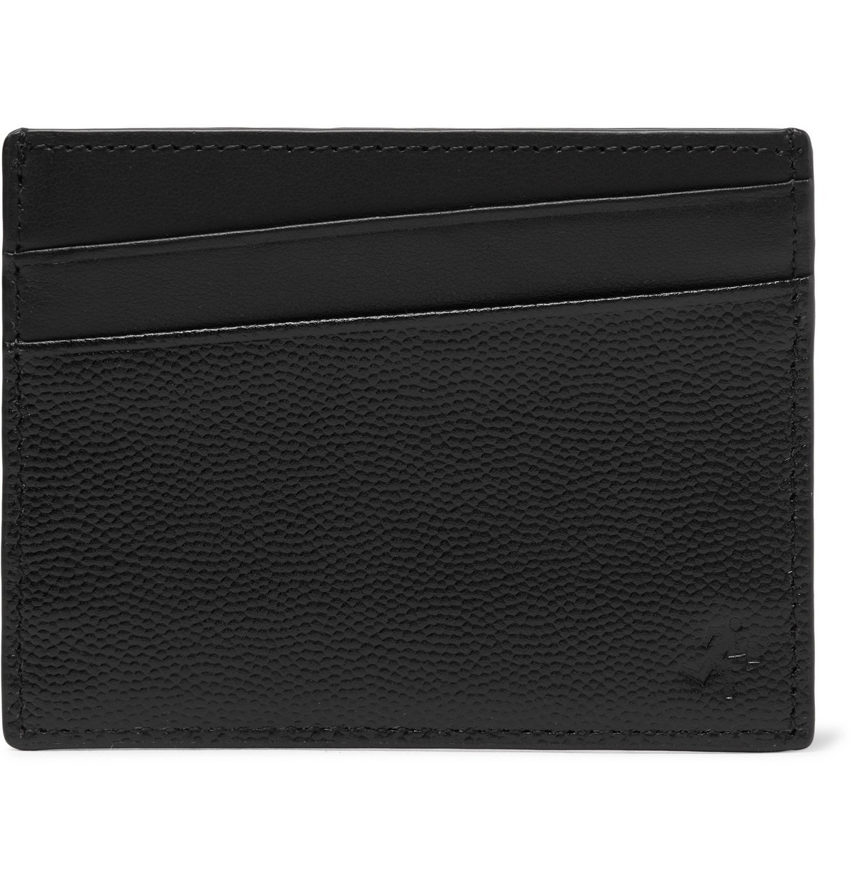 WANT LES ESSENTIELS - Branson Pebble-Grain Leather Cardholder - Black