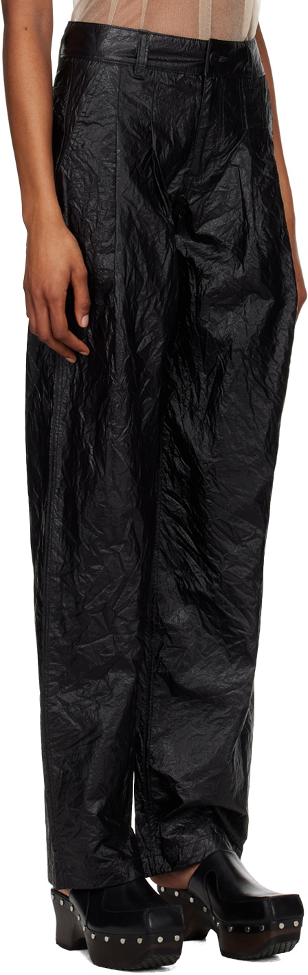 Eckhaus Latta Black Pleated Trousers