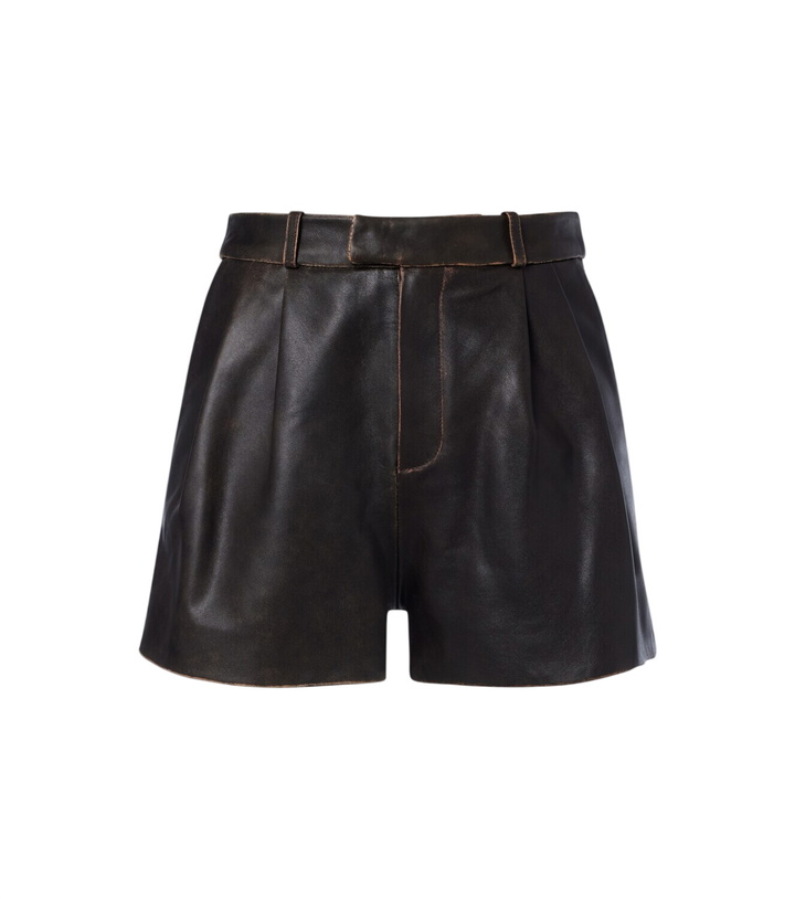 Photo: Arma High-rise leather shorts