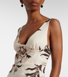 SIR Floral linen maxi dress