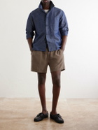 NN07 - Rob Cotton And Linen-Blend Chambray Shirt - Blue