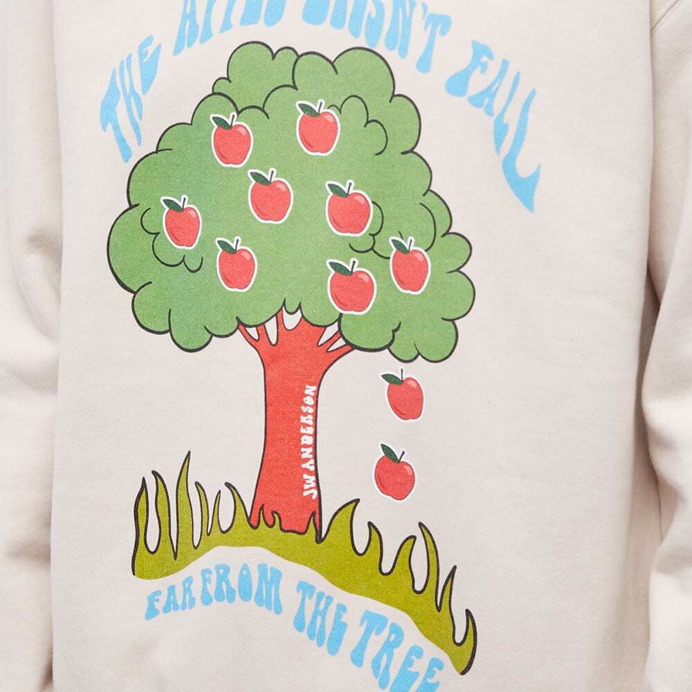 JW Anderson Men's Apple Tree Sweat in Off White JW Anderson