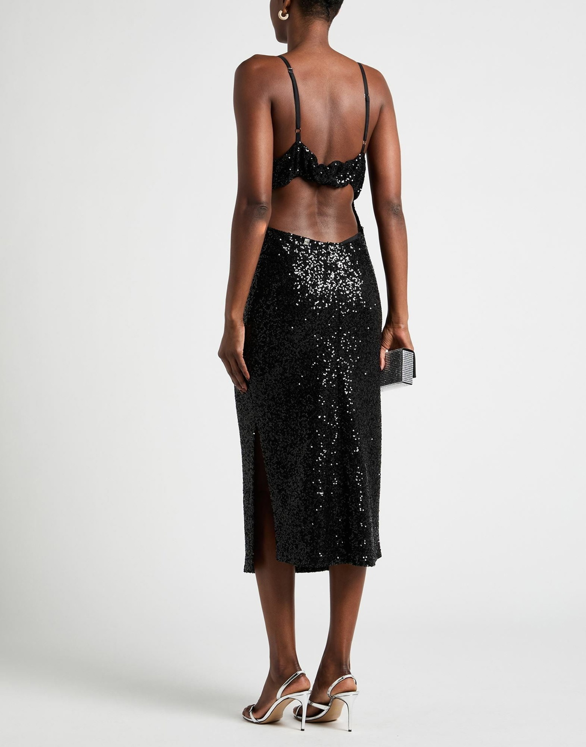 Manila Grace Womens Midi dress in Black
