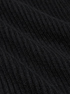 Amomento - Ribbed Wool-Blend Jacket - Black