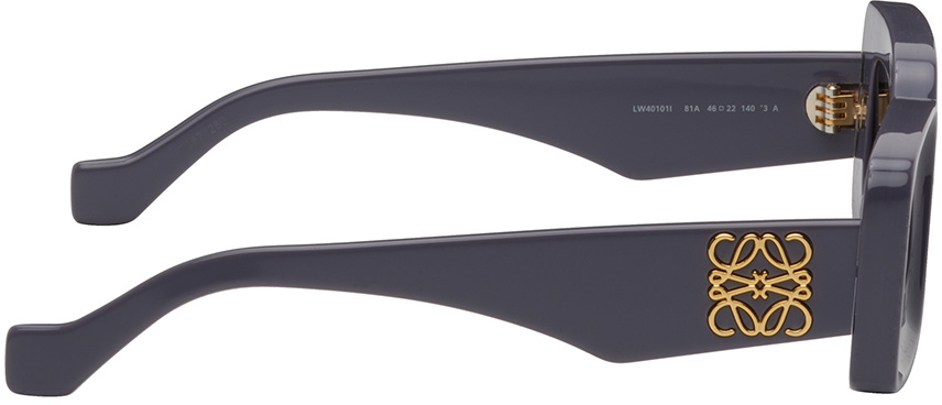 Loewe Purple Rectangular Sunglasses Loewe