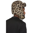 R13 Tan Leopard Wool Trapper Hat