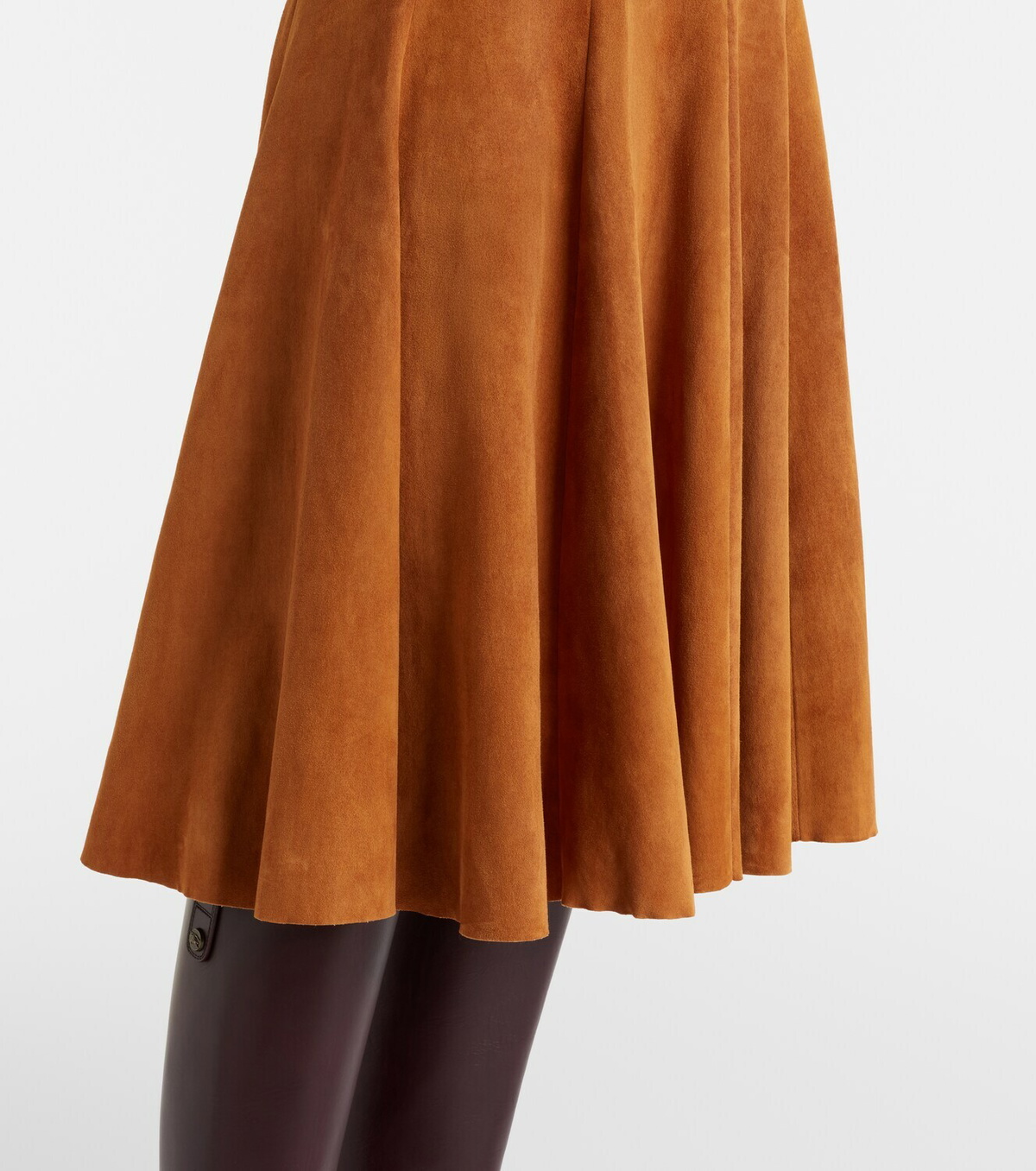 Stouls Sabrina suede midi skirt