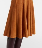 Stouls Sabrina suede midi skirt