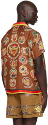 Bode Brown State Seal Shirt
