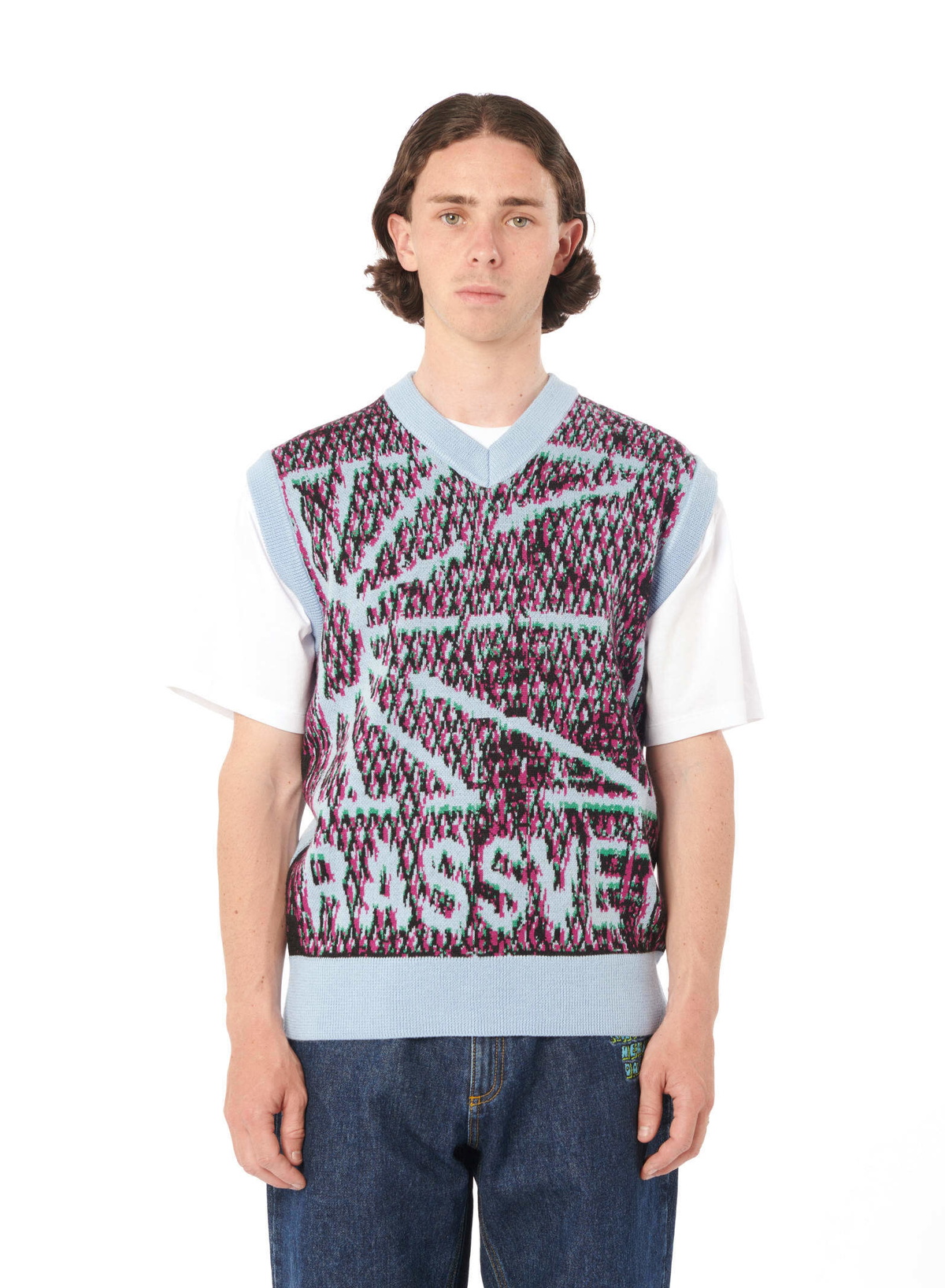 RASSVET Men's Pattern Logo Jacquard Knit in Grey Rassvet