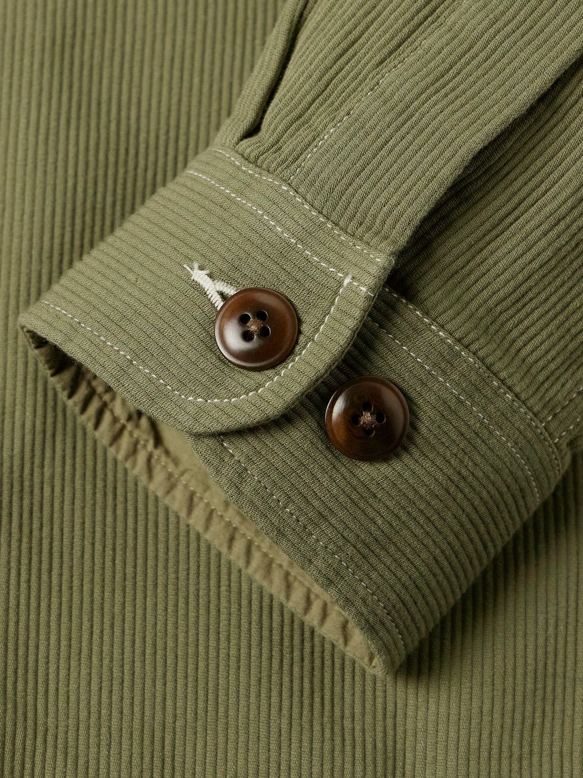 Corridor - Bedford Ribbed Cotton Overshirt - Green