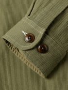 Corridor - Bedford Ribbed Cotton Overshirt - Green