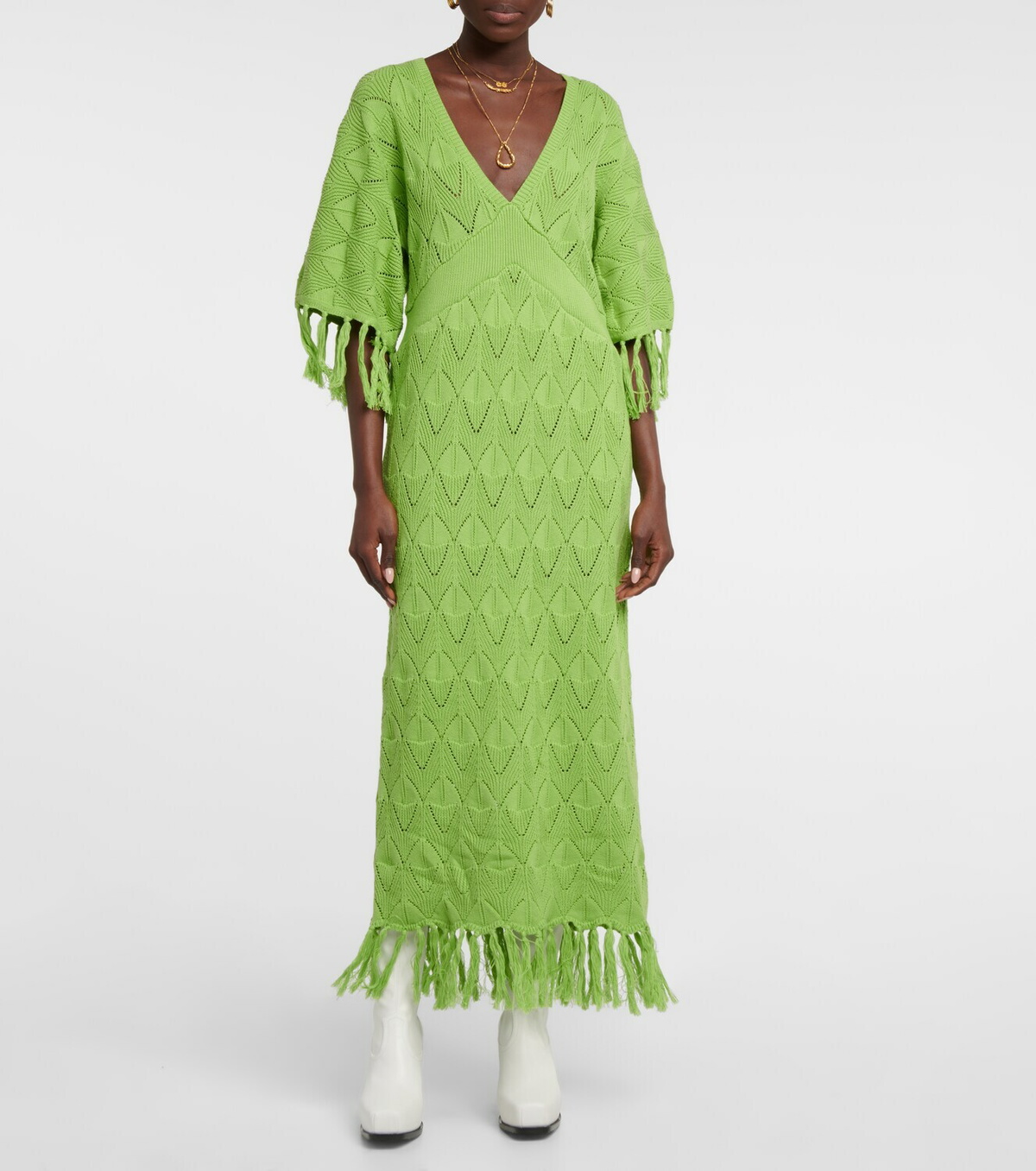 Dodo Bar Or Simmons fringe-trimmed maxi dress
