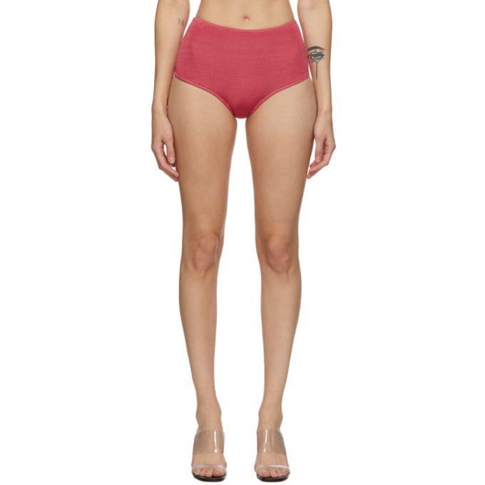 Photo: Calle Del Mar Red Knit High-Rise Briefs