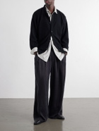 ATON - Wool-Blend Bouclé Cardigan - Black