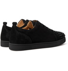 Christian Louboutin - Louis Junior Studded Suede Sneakers - Black