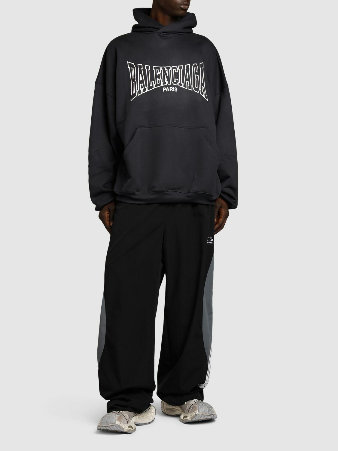 トップス BALENCIAGA Slogan-Print Cotton Hoodie BALENCIAGA Paris Slogan-Print Cotton-Jersey Hoody | endource