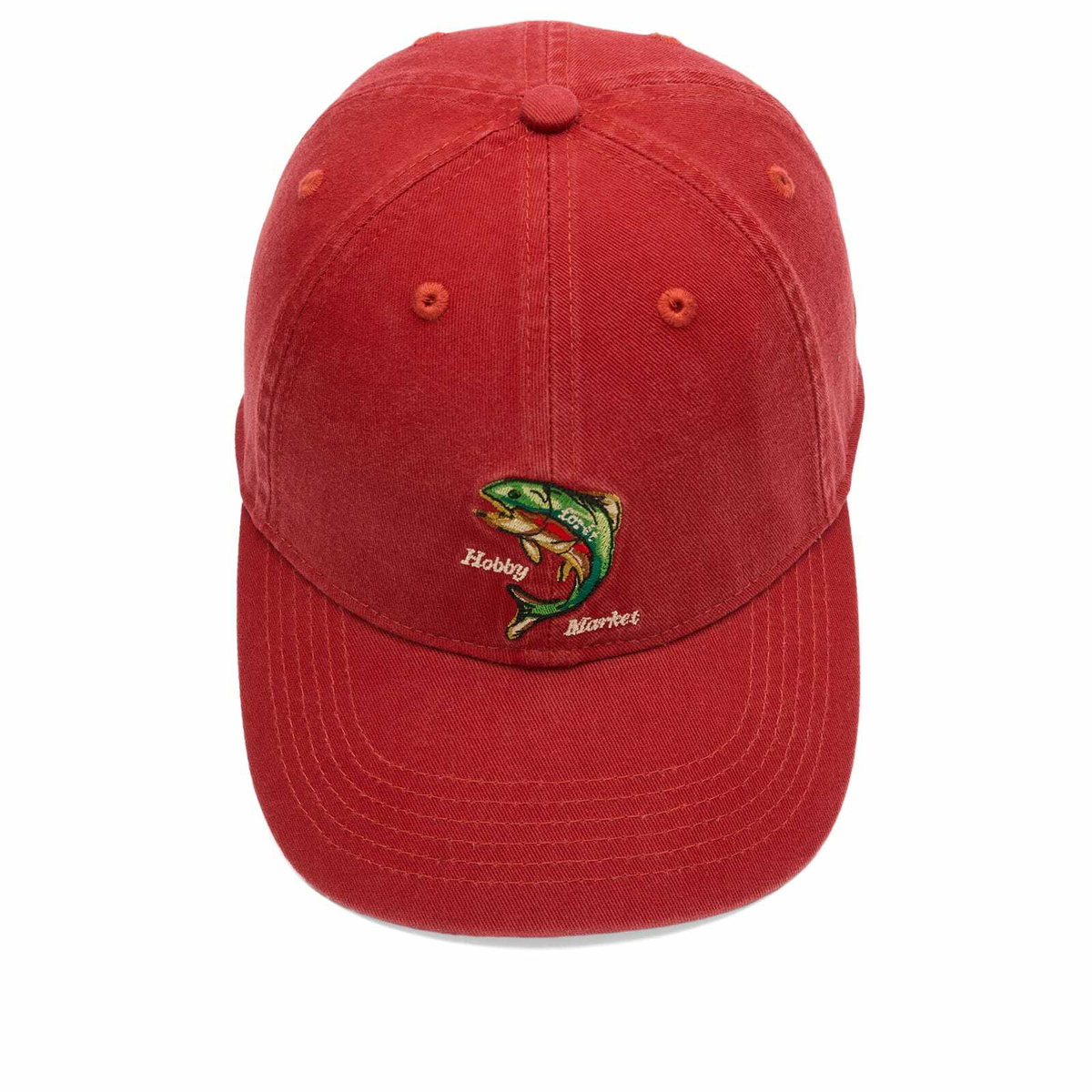Foret Men's Catch Washed Cap in Red 