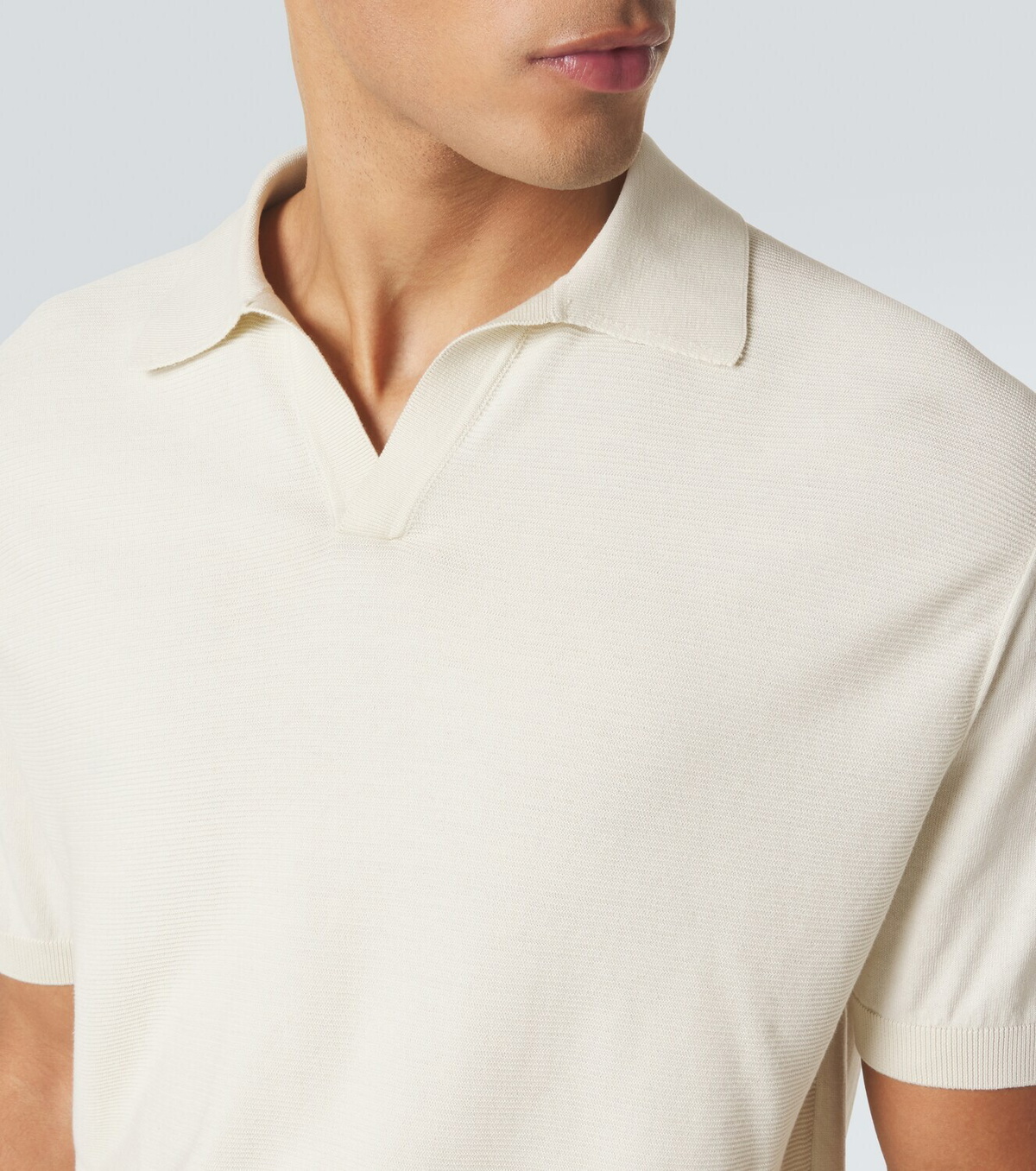 Canali Cotton and silk polo shirt