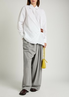 Loewe Draped Wool Trousers Navy