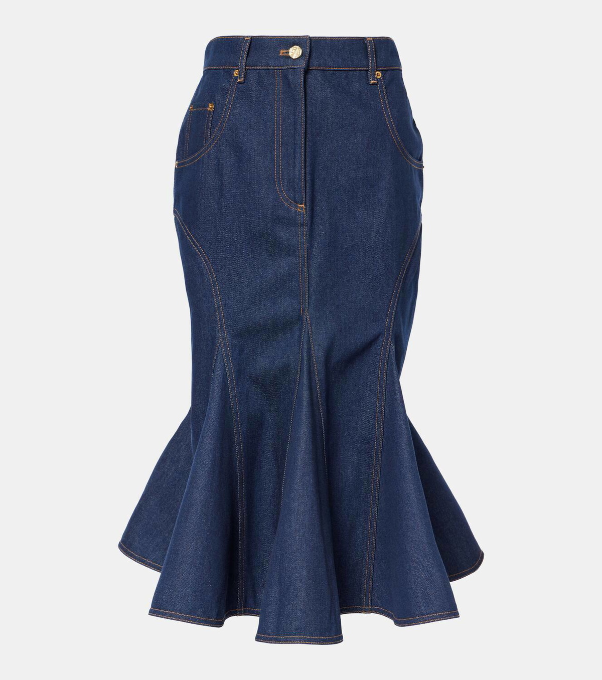 Nina Ricci Denim midi skirt