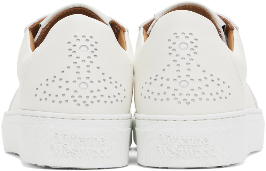 Vivienne Westwood White Classic Punch Trainer Low Top Vivienne Westwood White Classic Punch Trainer Low Top