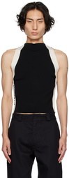 K.NGSLEY Black Banded Tank Top