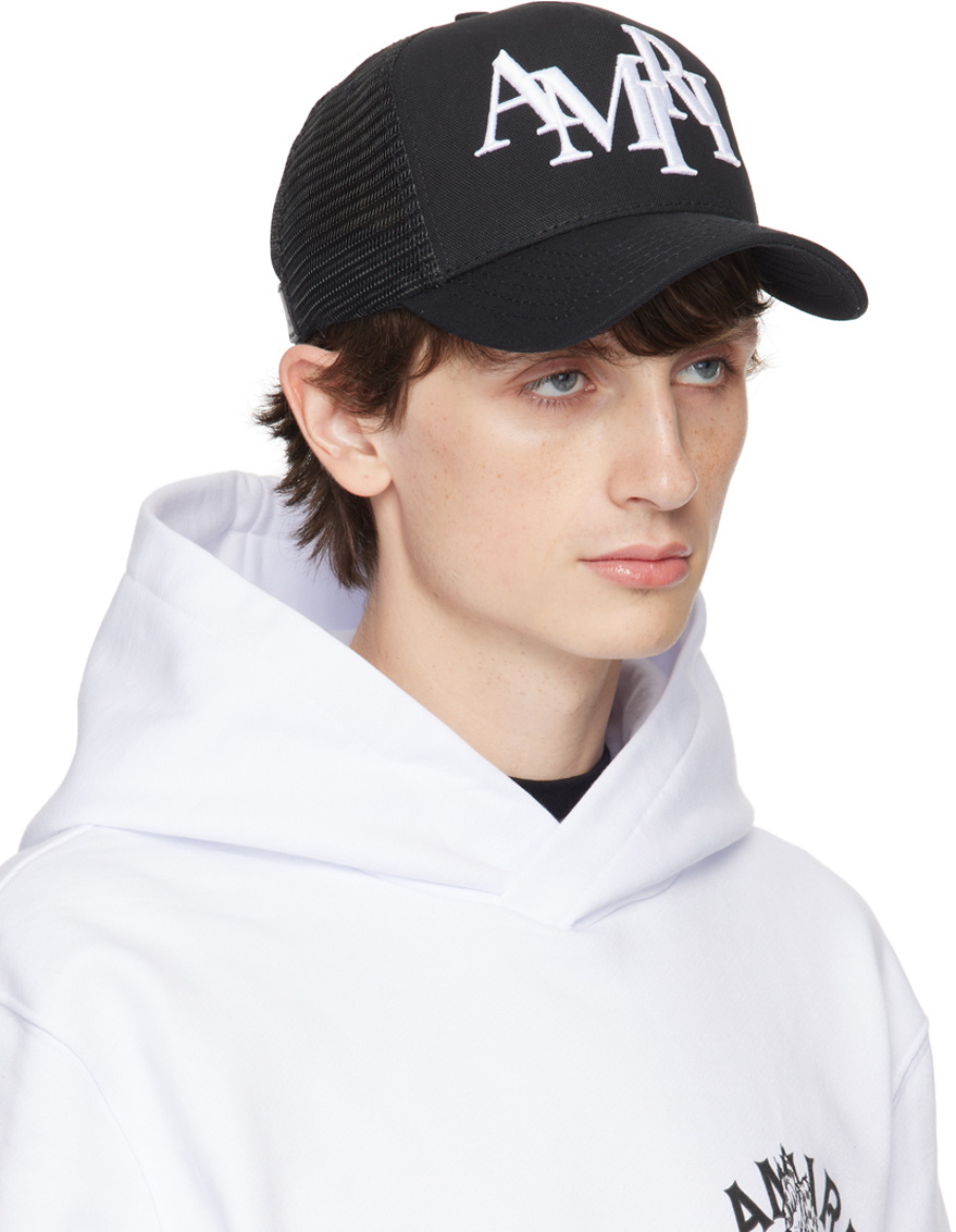 AMIRI Black Staggered Logo Cap Amiri