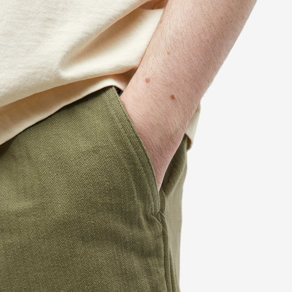 General Admission Men's Pleated Short in Olive General Admission