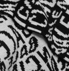 Balenciaga - Logo-Intarsia Wool-Blend Scarf - Black