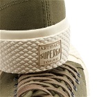 Artifact by Superga Men's 2434 Collect M51 Military Parka Jacket Low Sneakers in Military Green/Off White
